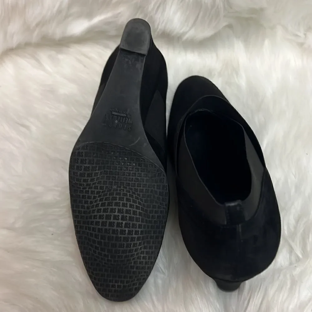 Stuart Weitzman black suede wedge shoes size 10 B33‎ - Picture 12 of 12